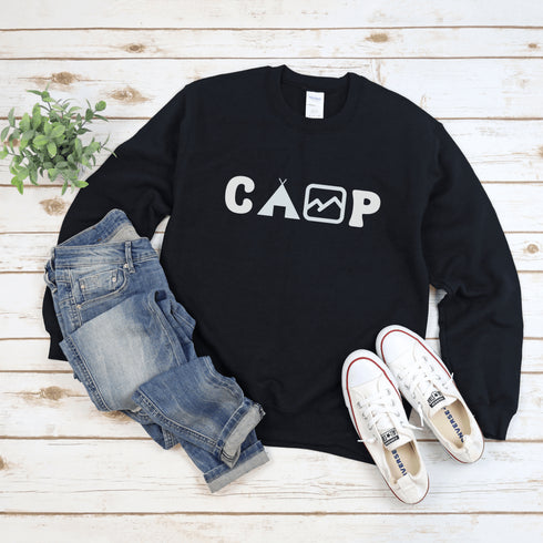 This cozy and comfortable camping sweatshirt is the ultimate must-have for anyone who loves the great outdoors.
